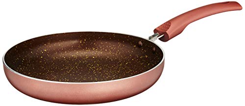 Image of Amazon Brand - Solimo Aluminium Non Stick Frying Pan (24cm, Granite finish, 5 layer coating, Induction and Gas stove compatible), Black