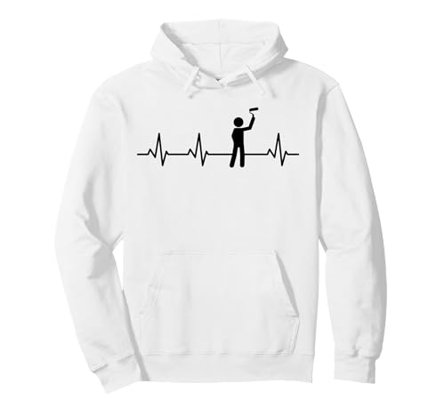 Painting Stickfigures Pulse Line Journeyman Artisan Pullover Hoodie