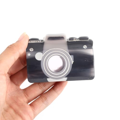 Antique Camera Acetate Hair Claw Clip Personalized Novelty Hair Claw for Women,Black and White 1 Piece