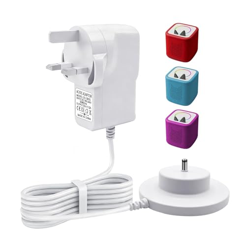 Charger for Toniebox 9V Charging Base Station Compatible with Tonies Audio Player Replacement Power Cord Toniebox Charger Dock with 1.8m Cable and Safety Protection Includes Cable Ties