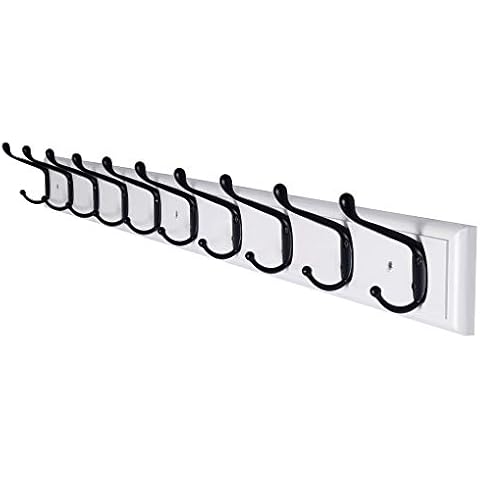 Dseap Wall Mounted Coat Rack with 10 Hooks Cover