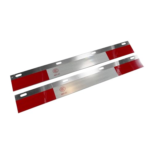 Image of Straight Bar Type Semi Trucks Mud Flap Hanger Bracket 3 coils Damping Spring and Aluminum Mud Flap Reflector Fender Reflective Tape for Heavy Duty Semi Trucks Trailers