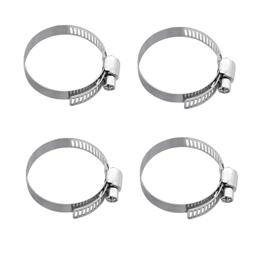 4 Pack W11419334 Dishwasher Hose Clamps Parts 304 Stainless Steel Adjustable Compatible With Some Jenn Air, Kenmore, Kitchen Aid, Maytag And Whirlpool Dishwashers