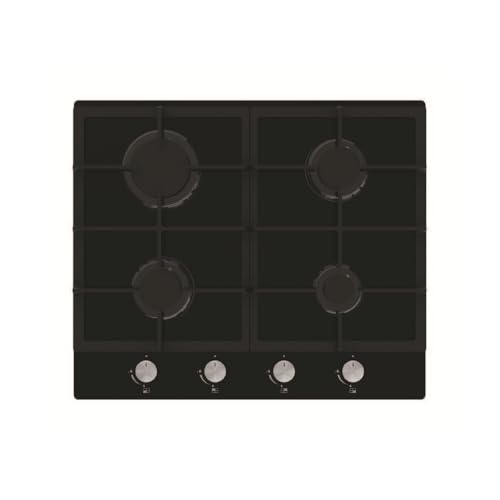 Cookology Essentials 60cm Gas-on-Glass Hob - 4-Burner - Black