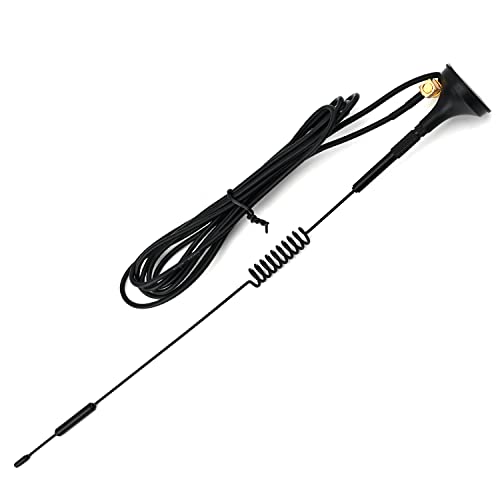 Othmro GSMアンテナ GPRSアンテナ 2M ケーブル延長 SMAオスコーナー内螺内針 延長ケーブルタイプRG58 周波数範囲700-2700MHz 7DBゲイン アンテナの長さ320mm ベースの直径30mm 小さな吸盤アンテナ WCDMAアンテナ 2Gアンテナ 3Gアンテナ 補助受信ツール 高感度 高性能 黒 1個入り