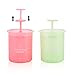 Beautyflier 2 Pieces Facial Cleanser Foam Cup Whip Bubble Maker Facial Skin Cleansing Care, Facial Cleanser Foamer Cup Foam Maker (Small, Green+Pink)