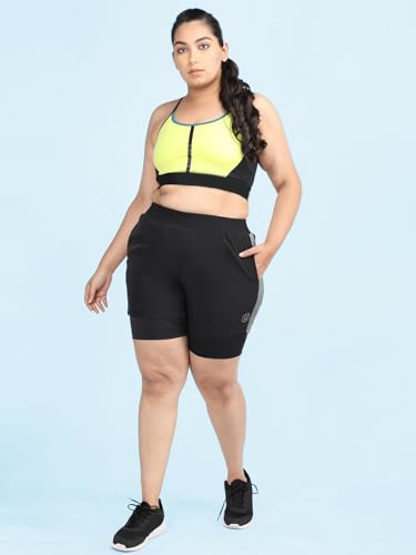 Image of CHKOKKO Gym Shorts for Women Workout Sports Running Quick Dry Fit Double Layer Inner Compression with Pockets Breathable Lightweight Wear