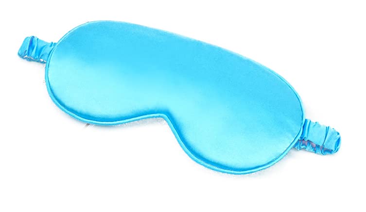 AUGEN Mulberry Silk Eye Mask, Super Smooth Sleep Mask And Blind Fold (2, Blue, Pack of 3)