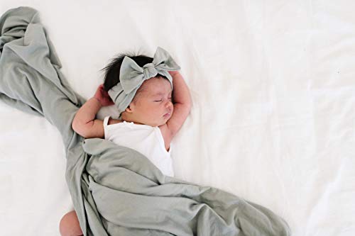 Image of Copper Pearl Swaddle Blankets for Newborns | Soft Stretchy Receiving Blankets for Boys and Girls | Large 46 x 46 Inch Baby Blankets | Lightweight and Breathable Swaddles | Stone