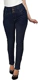 Collectif Damen Hose Rebel Kate Vintage High Waist Jeanshose Blau 4XL