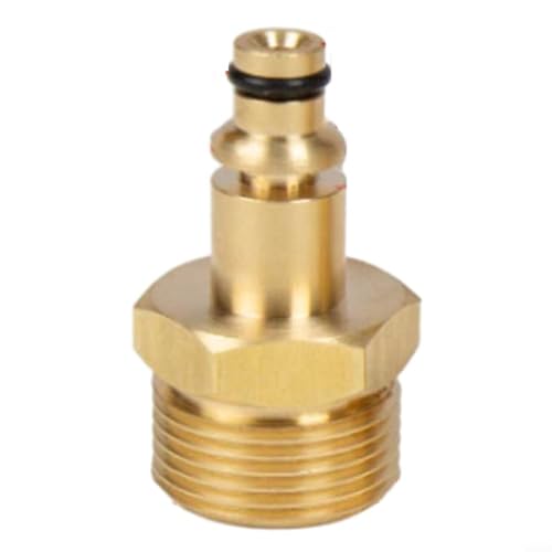 Yhenlovtt Adaptador macho para lavadora Elite Pressure compatible con lava/a/lixiviación/cuatro sólidos, soporta latón M22, arandela de montaje Having Up Series Quick Hose 220 para barra (para cuatro
