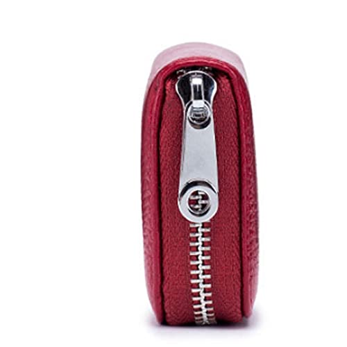 Womens wallet Genuine Leather Zipper Card Small Passport Purse for Female Wallets with Card Holders Travel Purse (Black)4