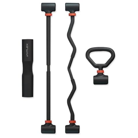 Jayflex Hyperbell Ultimate Bundle - Barbell, EZ Curl Bar, Kettlebell Grip, Bar Pad Cover