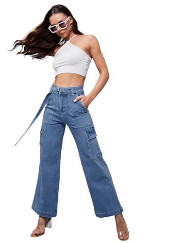 Jean cargo en denim polyvalent pour le bureau et les sorties