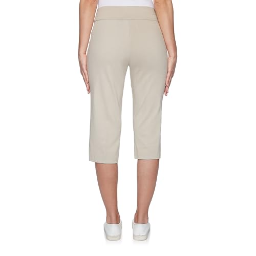 Ruby Rd. Womens Womens Mid-Rise Pull-on Straight Solar Millennium Tech Clamdigger with Side Splits2