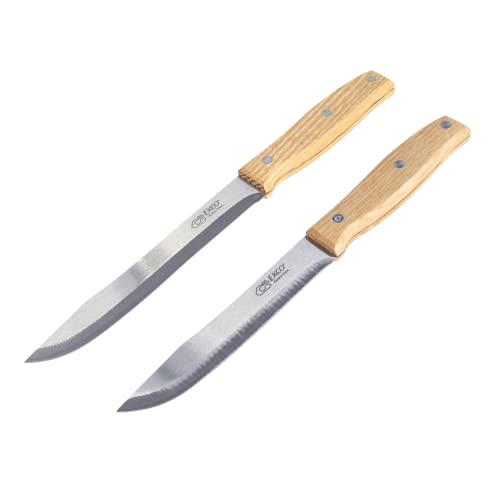El Mejor Listado de Cuchilla de dos mangos disponible en línea. 41 Juego de Cuchillos de 2 piezas Ekco Classic, hechos de Acero Inoxidable con Mango de Madera