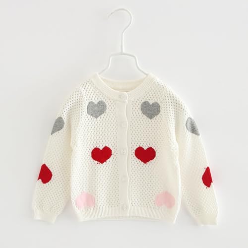 Toddler Kids Cute Heart Knitted Cardigan Girls Funny Candy Color Long Sleeve Knit Sweater Fashion Knit Jacket3