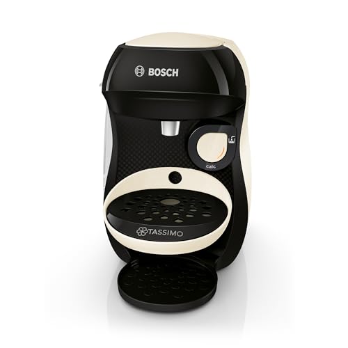 Bosch - Cafetera Tassimo Happy Friendly, Hasta 70 bebidas, OneTouch, INTELLIBREW™, Beige, TAS107E Bosch - Cafetera Tassimo Happy Friendly, Hasta 70 bebidas, OneTouch, INTELLIBREW™, Beige, TAS107E