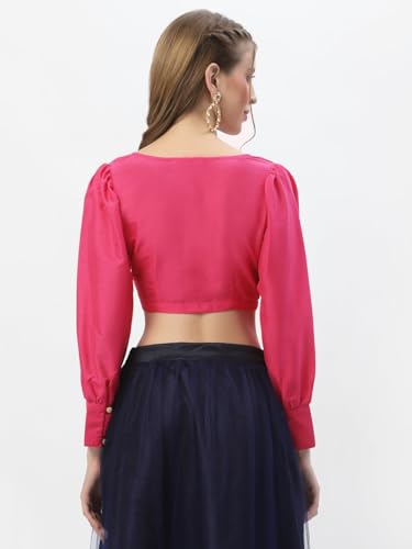 Image of studio rasa Chroma Button Down Shirt Style Blouse Crop Top for Women Girls Casual Party