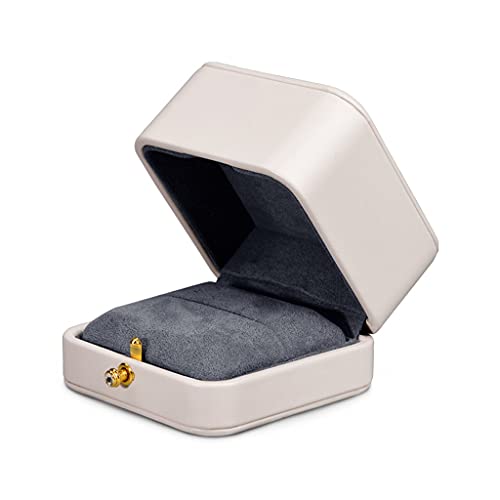 Boîte à bagues en cuir sur la coiffeuse : présentoir de bijoux blanc chic pour votre chambre