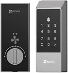 EZVIZ Security Smart Lock Deadbolt, Keyless Entry, App Remote Control, Emergency Power Supply, IP55 Waterproof, Smart Integration with EZVIZ Cameras, Sturdy Design, DL04