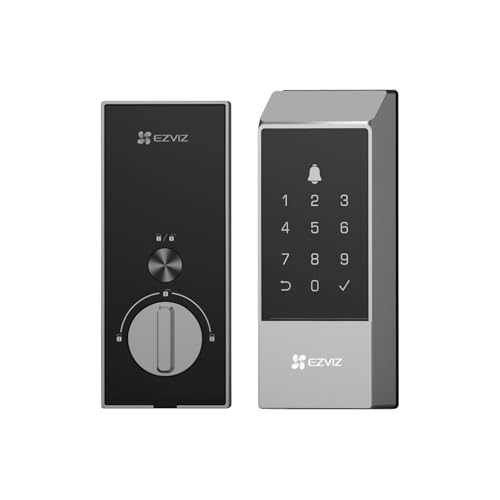 EZVIZ DL04 Smart Lock - Bluetooth & Wi-Fi Enabled, Multi-Method Keyless Entry, Remote Control, Anti-Tamper Alerts, Easy Installation - Ideal for Home Security (DL04)