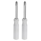 2Pcs PH1 Mini Phillips Screwdriver 2.5mm Magnetic Cross Head 45mm Length for Small Appliances Repairs, White
