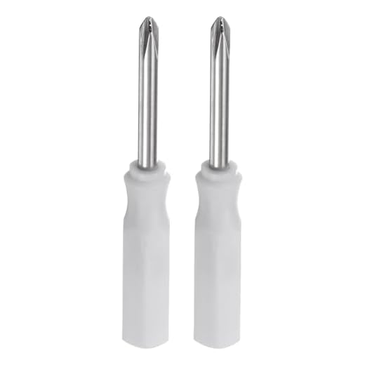 2Pcs PH1 Mini Phillips Screwdriver 2.5mm Magnetic Cross Head 45mm Length for Small Appliances Repairs, White