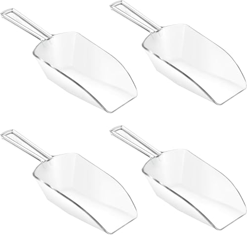 Acrylic Plastic Candy Spoons - Dog Food Scoop - 4 Pack