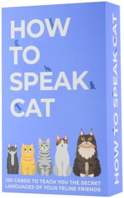 Gift Republic How To Speak Cat 100 Cards Fun Gift for Cat Lovers Learn What Your Kitten is Saying Cat Behaviour Guidance Cards Kitty Feline Language