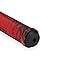 25NINE Ronin Grip Without Flange - Flangeless BMX Bike and Scooter Handlebar Grips with End Plugs - Red/Black