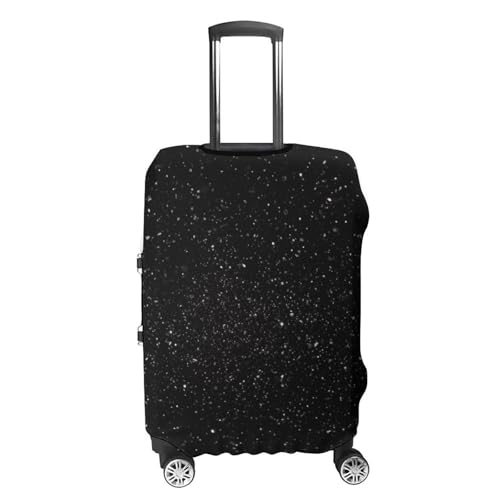 Black Glitter Printed Luggage Cover Protector, Fits 18-32 Inch Luggage4