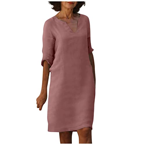 OIOLOYJM Plus Size Summer Dresses for Women 2025 Plus Size Dresses for Curvy Women 3/4 Sleeve Casual Boho Kaftan Dresses