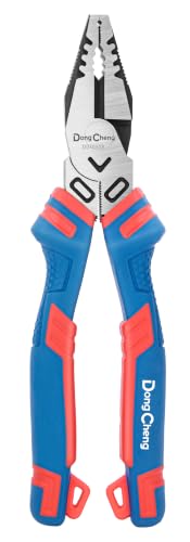 Image of Dong Cheng High Leverage Combination Pliers 8 inch / 200mm - Eccentric Labor-Saving Structure | 64HRC Laser-Quenched Edge | Phosphated Anti-Rust | High Leverage Combination Pliers