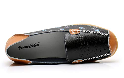 Image of VenusCelia Women's Floral Comfort Walking Flat Loafer