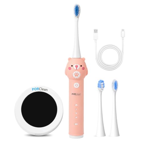 Image of Kids Electric Toothbrush & UV Toothbrush Sanitizer Combo | Rechargeable Sonic brush for Kids 3-12 Years | UV-C + UV-A Sanitizer Holder | 4 Brushing Modes | Soft DuPont Bristles