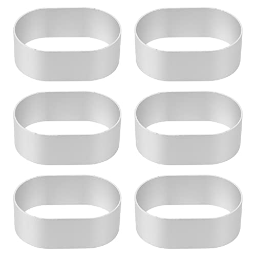 Hemoton 6-pc Mini for Baking Cake Oval Mousse Ring Non-stick Aluminum Alloy Easy to Clean