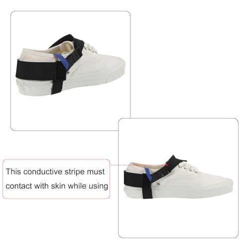 Image of MECCANIXITY 5pcs ESD Anti Static Foot Heel Straps Anti Static Wrist Strap Band Adjustable for Grounding Removing Static Black