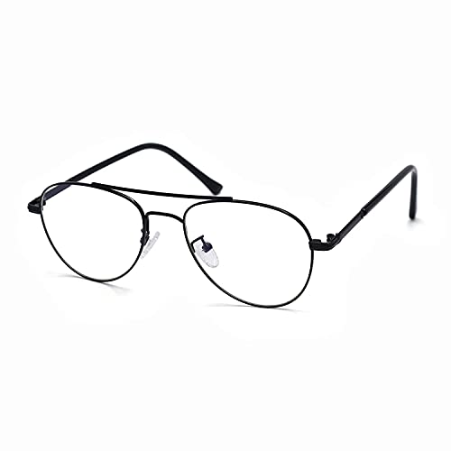 Image of Roshfort Aviator Specs For Men Women light weight Metal Spectacle Frame Eye Strain Protection Computer Glasses Medium