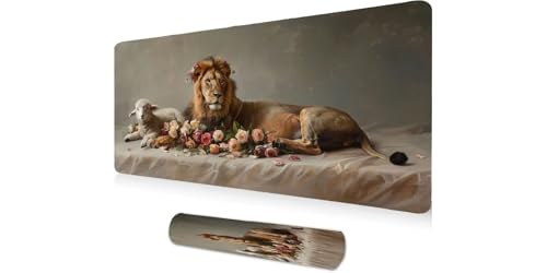 Tapis de souris gamer XXL Le Mouton Lion, une idée cadeau pour le bureau