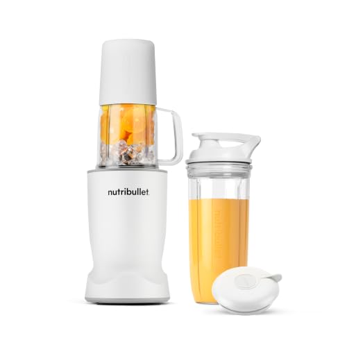 nutribullet Turbo Tumbler Edition, Personal Blender For Smoothies & Frozen Drinks, 24 Ounce Tumbler with boot, 32 Ounce Cup, Travel & To-Go Lids, 1000 Watt, Matte White, NB30400AW - image 1