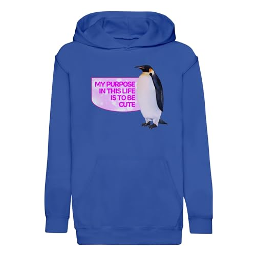 Sweat à capuche enfant My Purpose Pingouin parodie humour style vintage