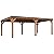 Backyard Discovery Arcadia 24' x 12' Cedar Wood Outdoor Gazebo Pavilion with Hardtop Galvanized Steel Slope Roof, Snow Support, Wind Resistance, PowerPort, Shade for Garden, Patio, Deck, Entertaining