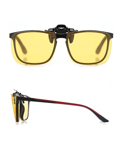 Image of TERAISE Polarized Clip on Sunglasses Over Prescription Glasses Anti-Glare UV400 for Men Women Driving Travelling Outdoor