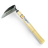 HONEN Japanese Nejiri Kama Weeding Sickle, Sharp Composite Steel Hand Weeder for Precise Weed Removal in Tight Spaces, Wood Handle, Made in Japan
