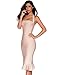 Womens Halter Fishtail Bandage Party Dress Elegant Wedding Guest Dress(Baby Beige,L)