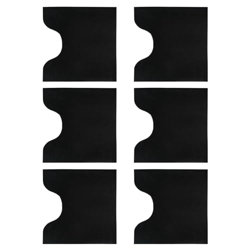 Lot de 6 tapis de sol de toilette absorbants et antidérapants en U pour salle de bain - 2
