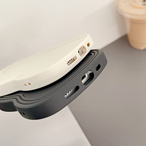 Coque silicone liquide iPhone 13 anti-glisse jaune robuste - 4