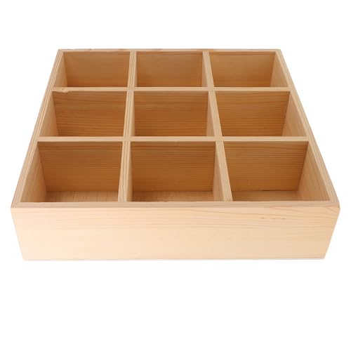 Boîte de rangement bois anti-désordre 9 compartiments pour sachets de thé - 2
