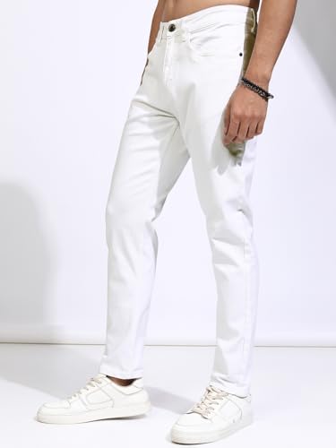 Image of Highlander Mens Slim Fit Denim Jeans for Man | Cropped Length Jeans Pant | Jeans for man| Stylish Casual Wear for Everyday Comfort
